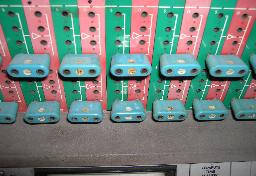 Front view of the dual amplifiers