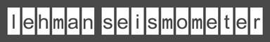 Lehman seismometer